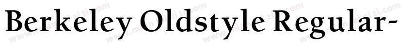 Berkeley Oldstyle Regular字体转换